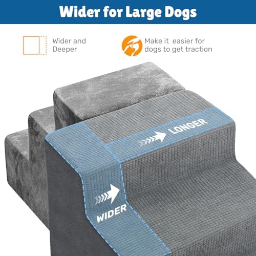 Dog Steps for Bed, 4-Tier Pet Stairs - Image 5