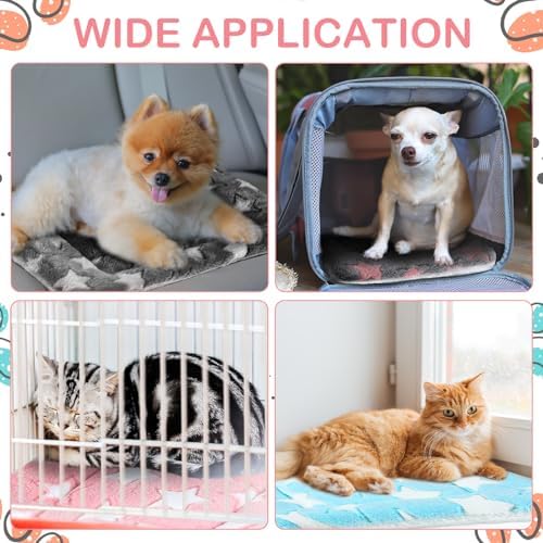 Haull 4 Pcs Waterproof Guinea Pig Bedding Mat, Cute Star, 13 x 18.5 - Image 6