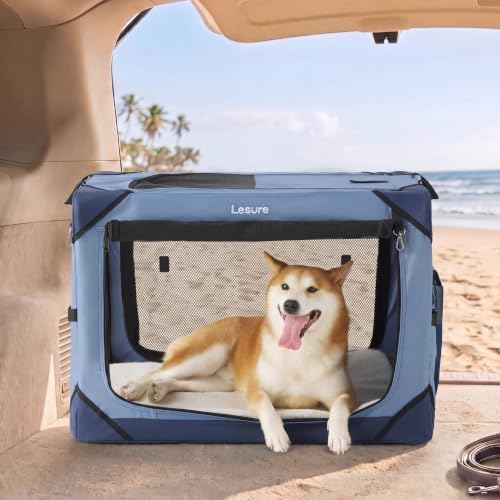 Lesure Portable Soft Collapsible Dog Crate by Lesure