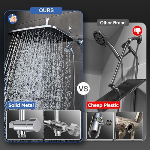 Veken 14" Wide Rain Shower Head - Image 7