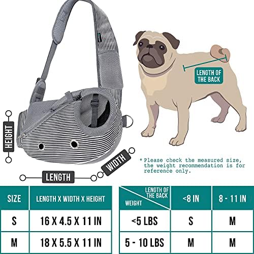 PetAmi Small Dog Sling Carrier, Puppy Cat Hands-Free Purse, 10 lb - Image 2
