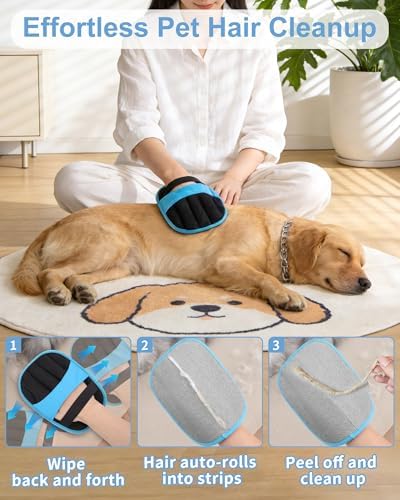 2 Pack Pet Hair Removal Glove, Five-Finger Tool - Image 4