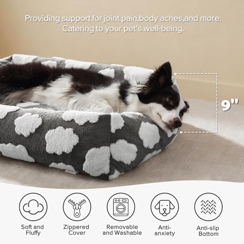 JOEJOY XL Dog Beds Large Sized Dog, Rectangle Washable Orthopedic Pet Bed - Image 2