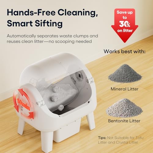 PetPivot Open Top Self Cleaning Cat Litter Box, Automatic Litter Box - Image 5