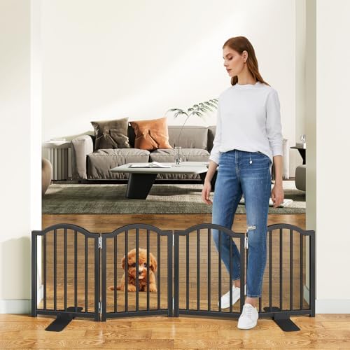 Snughome Short Dog Gate Indoor, Expands Up to 48’’ Wide Foldable Pet Gates by Snughome