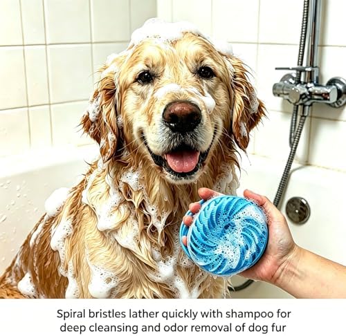 Dog Bath Brush Double-Sided Silicone Design - Image 2