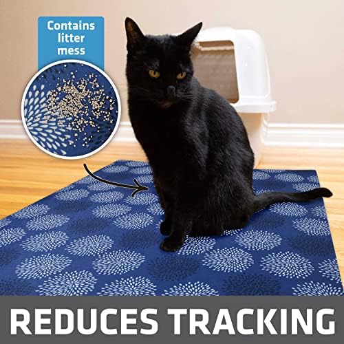 Drymate Cat Litter Box Mat, Litter Trapping Mat, Dark Blue, 29x36 XL - Image 2