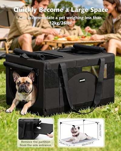 Pecute Cat Carrier, Soft Double Pet Crate - Image 7