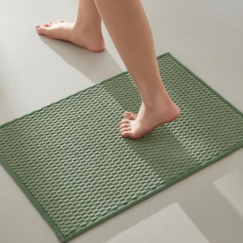 TYUU Bathroom Rugs Non Slip Washable, Super Absorbent Thin Bath Mat Small Quick by TYUU