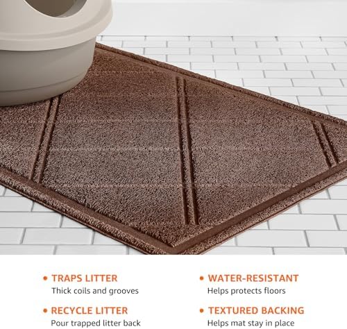 Amazon Basics Less-Mess Cat Litter Box Mat - Image 5
