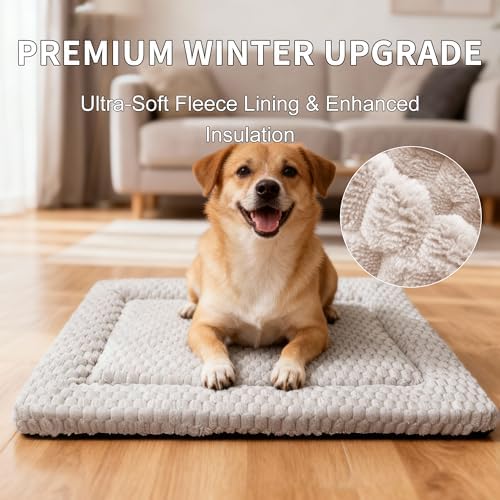 Dog Bed Mat, Reversible & Ultra Soft Kennel Pad-Machine Washable Pet Bed - Image 5