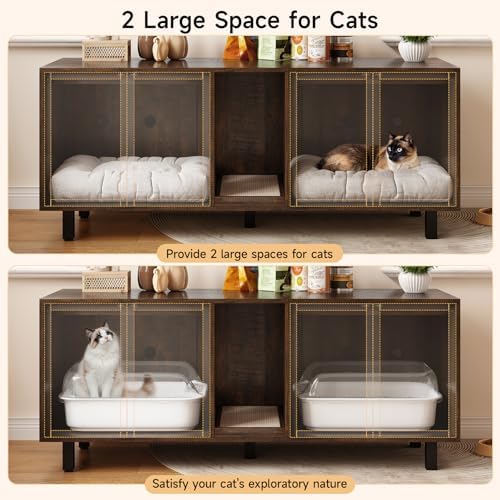 ONBRILL 59 Inches Cat Litter Box Enclosure - Image 6