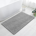 Chenille Bathroom Rug 30"x50" Gray, Large Plush Bath Mat by Kildoss