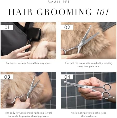 Tweezerman 7" Pet Grooming Shears-Safety Round Tips - Image 4
