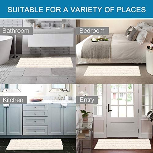 H.VERSAILTEX Bath Rugs for Bathroom Non Slip Bath Mats Extra Thick Chenille - Image 6