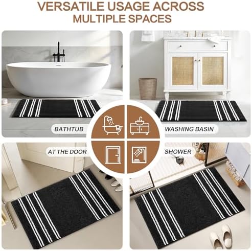 Kmson Bathroom Rugs Mat, Non-Slip Fluffy Thick Water Absorbent Microfiber Mat - Image 7