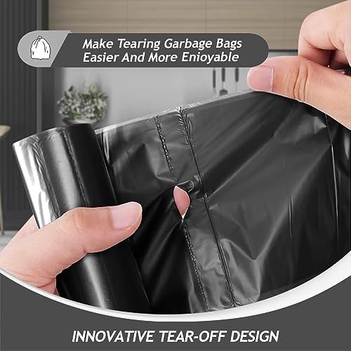 Teivio Small Black Trash Bags 2.6 Gallon 170 Count Unscented Garbage Bags - Image 3