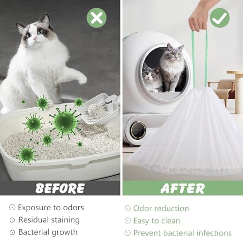 40 Count Litter Box Liners For Meowant Self-Cleaning Litter Box, 20 x 18 In - Image 5