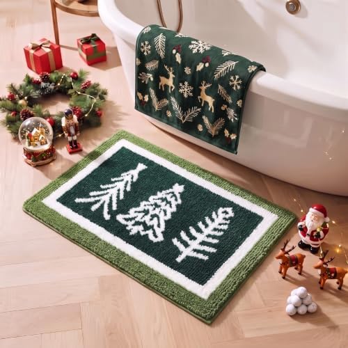 Boao Christmas Tree Bathroom Rug Bath Mat - Image 6