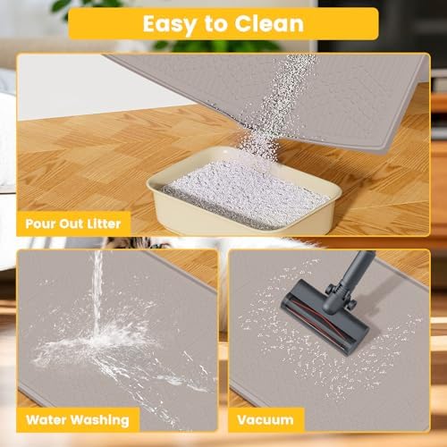 Cat Litter Mat, Waterproof and Easy to Clean Silicone Cat Mat - Image 5