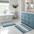 BSICPRO Bathroom Rugs Sets 2 Piece, Non Slip Striped Bath Mats by BSICPRO