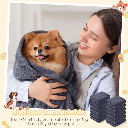 Irenare 12 Microfiber Puppy Towels - Image 4