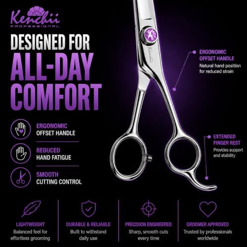 Kenchii Scorpion Dog Grooming Shears, 24 Tooth Blending - Image 4
