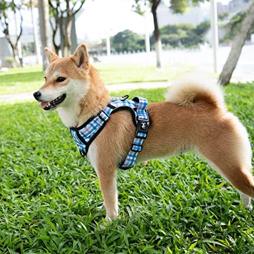 PoyPet Plaid Dog Harness Medium, No Pull Vest - Image 2