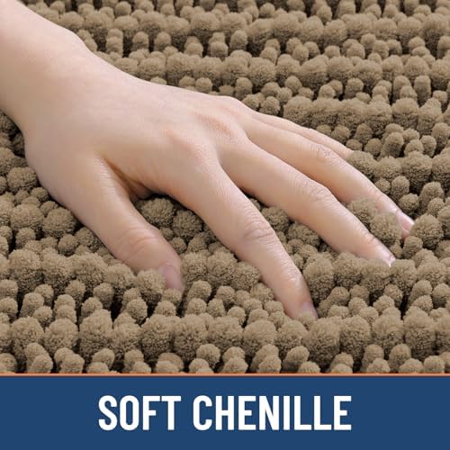 Smiry Bathroom Rugs 59X20, Extra Soft Rubber Backing Chenille Bath Mats - Image 4