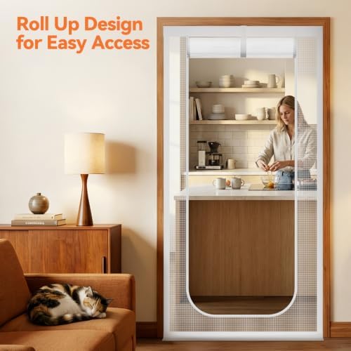 BFNN Cat Screen Door, Scratch Resistant Mesh Gate, Fit 30'' x 80'' Door - Image 5