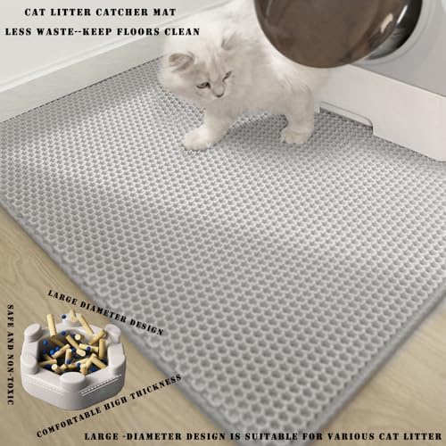 Cat Litter Mat, Double Layer Cat Litter Box Mat - Image 4