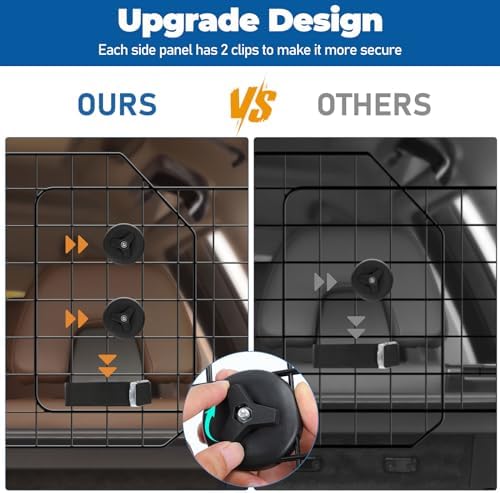 Car Dog Barrier for SUV Adjustable Heavy-Duty Steel Pet Divider Gate - Image 2