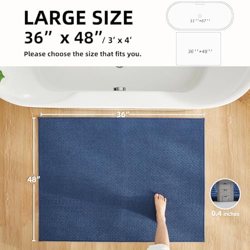 TYUU Large Bathroom Rugs Non Slip Washable Bath Rugs Super Absorbent Bathroom - Image 2