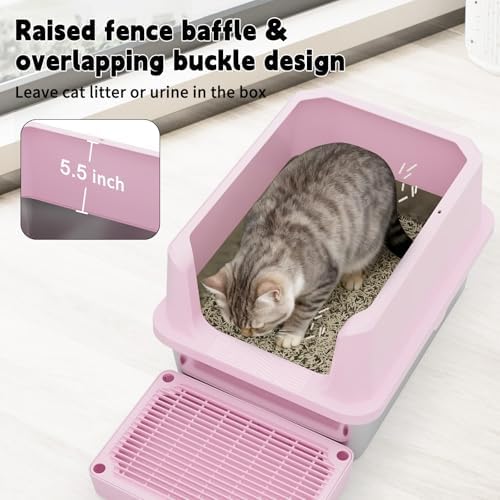RIZZARI Cat Litter Box Anti-Scatter: Open-Room - Image 3