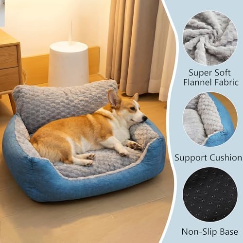 47" XL Dog Bed for Extra Large Dogs Up to 99 lbs, Memory Foam Bolster Sofa - Image 2