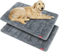 Dog Bed Crate Mat 2 Pack, Soft Plush Dog Bed Pad by Moonsea