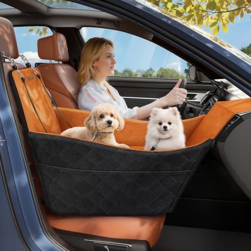 Elevated Dog Car Seat for Small and Medium Dogs Up to 35 lb by Tivray