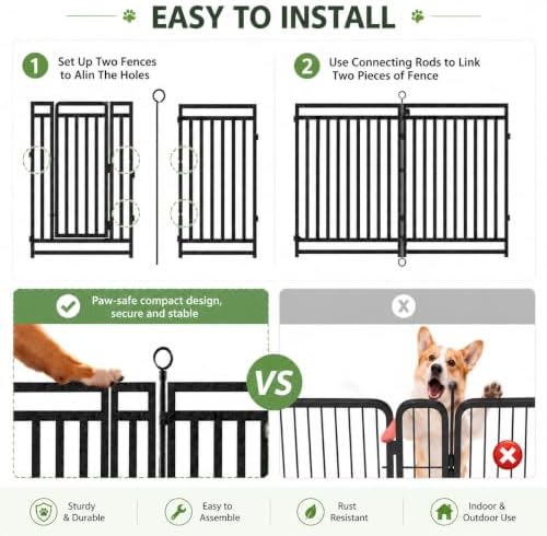 Thickened Outdoor Dog Fence, 8 Panels - Image 4