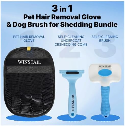 Pet Hair Removal Glove & Dog Brush - Image 3