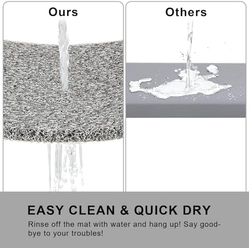 Nonslip Bathtub Mat, Anti Slip Bath Mat 0.6" Extra Thick, Quick Dry Bath Tub - Image 4