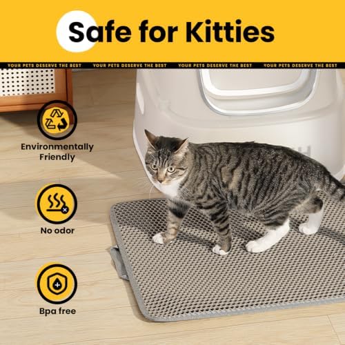 Cat Litter Mat, Upgrade Super Waterproof Back Layer Litter Box Mat, Non Slip - Image 5