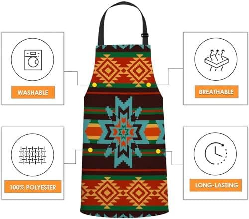 American Southwest Ethnic Pattern Kitchen Apron - Image 4