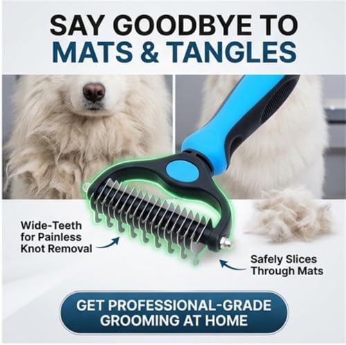 Pet Pro 2-in-1 Double-Sided Pet Grooming Tool, Pet Hair Remover - Image 4
