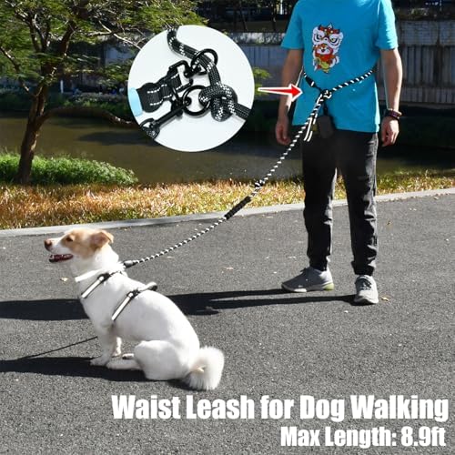 Two Point Control & Hands Free Dog Leash No Pull Black Large Dogs - Image 4