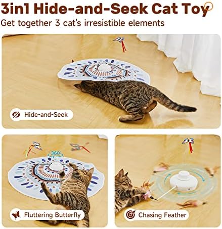 Potaroma Cat Toys Chargeable, 3in1 Hide and Seek - Image 2
