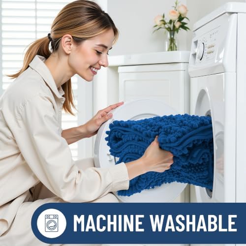 Smiry Bathroom Rugs 24X16, Extra Soft Rubber Backing Chenille Bath Mats - Image 6