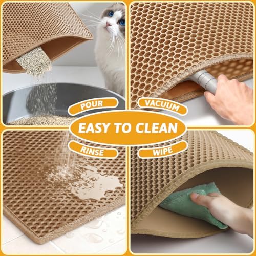 Pieviev Litter Mat, Double-Layer Waterproof Litter Trap - Image 6