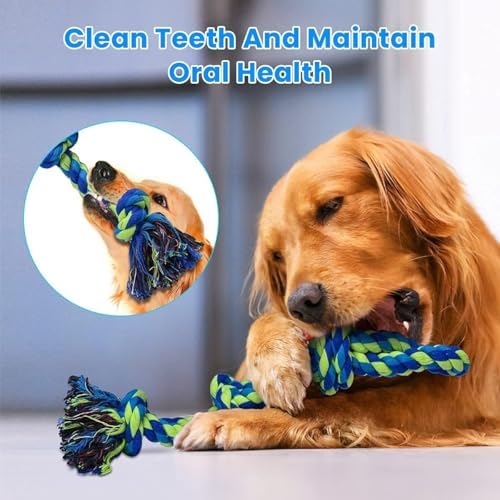 Feeko Dog Rope Toys for Large Breed Aggressive Chewers, Tough Chew Dog Toys - Image 6