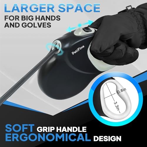 Upgraded Retractable Dog Leash for Large Dogs up to 50kg, 8m Reflective Tape - Image 6