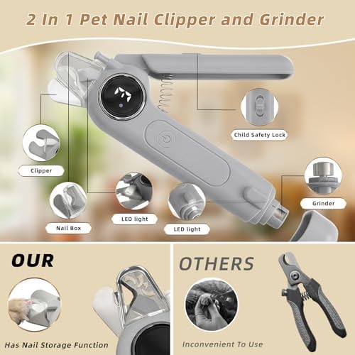 2-in-1 Quiet Electric Pet Nail Clipper & Grinder - Image 5